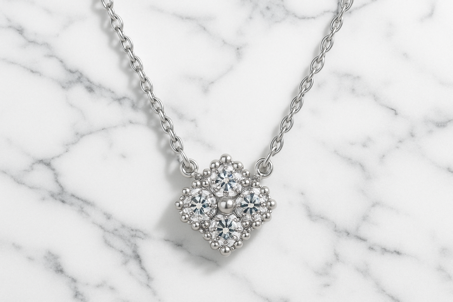 Sterling Silver Clover Necklace