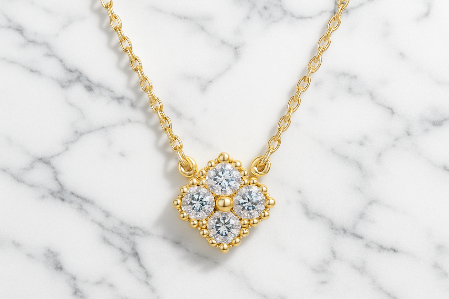 Gold Plated Clover Necklace