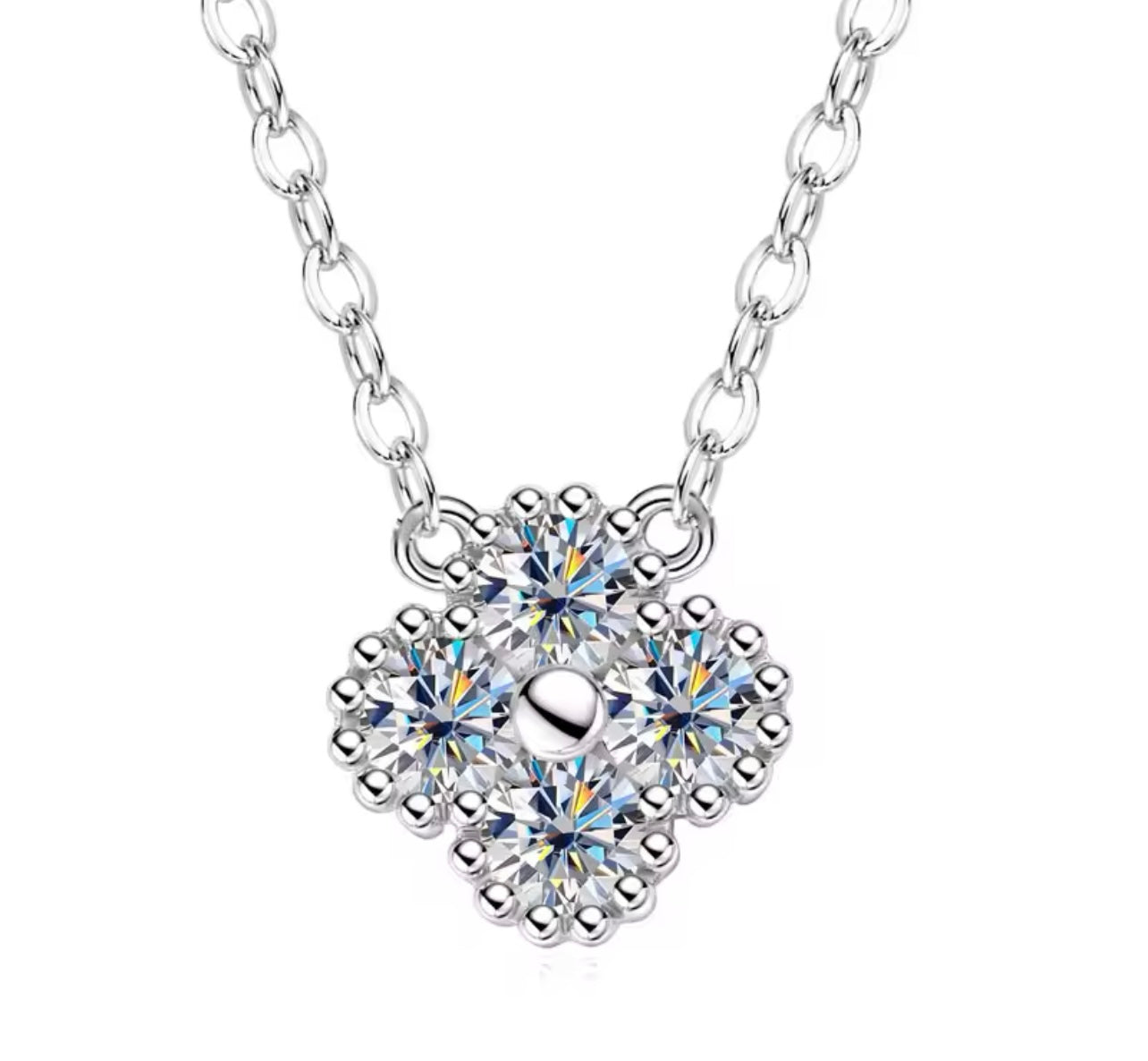 Sterling Silver Clover Necklace